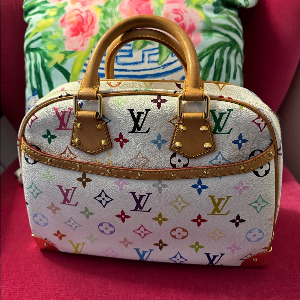 Louis Vuitton White Multicolor Deauville